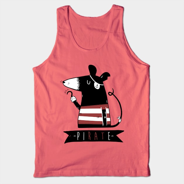 Pirate Rat Tank Top by NikaCo